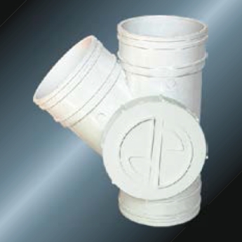 Din Drainage Upvc Y-tee Side Door Grey Color 