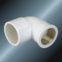 DinPn10 Water Supply Upvc Female Elbow 90°Brass White 