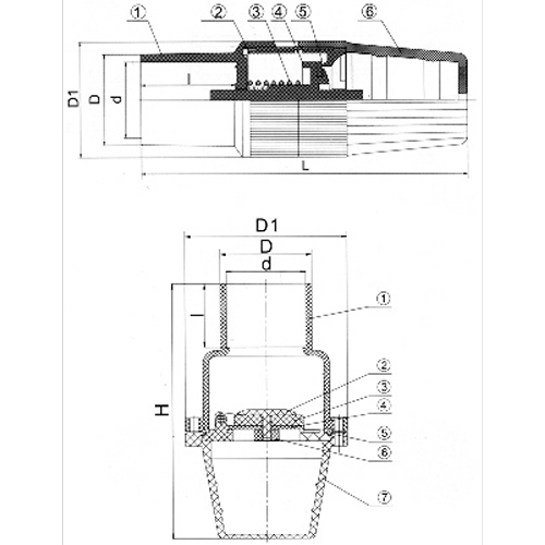 UPVC Foot Valve Socket Connector 