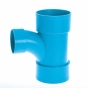 Fresh Material UPVC JISK-6739 Drainage Long Tee Blue 