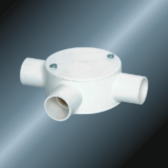 PVC Insulating Electrical Drive Three Way Circular Box 